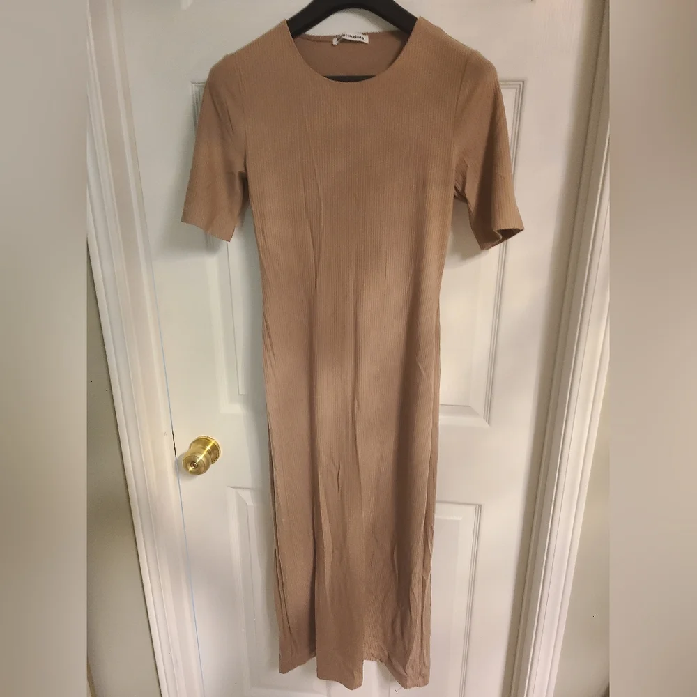Reformation Tan Midi Dress - Picture 1 of 3